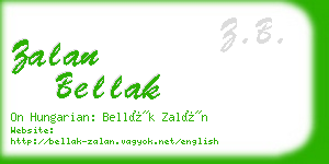 zalan bellak business card